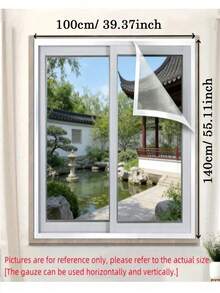 1 Tấm lưới chống muỗi cho cửa sổ, lưới chắn muỗi tự dính, lưới chống ruồi vô hình có thể tháo rời, rèm cửa sổ chống muỗi, côn trùng, kín đáo cho phòng ngủ, nhà cửa, thông gió mùa hè. - Xám - Xem 3