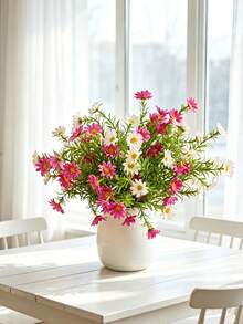 4 pezzi di fiori di margherita artificiali, decorazione floreale finta, bellissimi fiori decorativi per la stanza, adatti per la decorazione della casa, la decorazione del soggiorno, la decorazione del tavolo, la decorazione della stanza, la decorazione del matrimonio, la decorazione del giardino, la decorazione della festa - Multicolore - Visualizzare 7