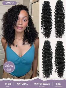 Y WIGS Pre-Split Water Wave Feather Crochet Human Hair Miracle Knots 10-22 Inches 50 Strands Human Hair Crochet Braids For Hair Braiding - Natural Black - View 29