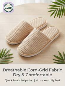 Classic Closed-Toe Fleece Slippers With A Soft Lambswool Lining And Non-Slip Sole. Machine Washable, Breathable, And Suitable For Home, Travel, And The Gym. A Perfect Gift For Men And Women. - Multicolor - View 4