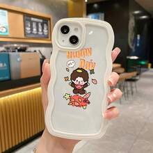 Pixel  クリアウェーブ スマホケース キュートプリント パステル調 レディース スマホカバー Pixel 8A/8/8 Pro/9/9 Pro/9A/10/10PRO/Pixel 8A/8/8 Pro/9/9 Pro/9A/10/10PRO/17pro Max/17pro/17/11/12/13/14/15/15Pro/15PluS/15Pro Max/16/16Pro/16PluS/16Pro Max/MIN/X/XR対応 TPU 耐衝撃 ホワイトデーギフト - 粉色 - チェックする 3