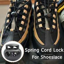 20PCS Plastic Spring For Drawstring1/8 Inch 65Feet Elastic Cord Small Paracord Spring Toggle Stopper Elastic Shoeslace Locks String Clips Sweatpants Gloves Bungee Swim Goggles Replacement - 0120pcs Cord Locks 20m Elastic - View 4