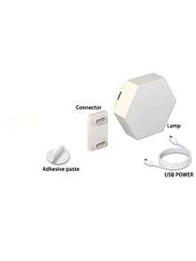 3/6/10pcs Lampu Quantum Heksagonal Sentuh, Panel Lampu Ambient Gaming RGB, Desain Saling Terhubung, Cocok Untuk Dekorasi Kamar Tidur Ruang Game, Lampu Malam, Pencahayaan Ambient Tidak Langsung, Lampu LED Hangat, Hadiah Dekorasi Ruangan, Dekorasi Rumah dan Ruangan yang Menawan - cahaya putih - View 8