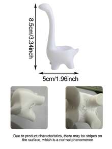 1/2 piezas Soporte de exhibición de anillos con forma de dinosaurio - Base de plástico PET y bandeja para anillos, adecuado para oficina, regalo de coleccionista (Soporte no incluido) - Blanco - Ver 9