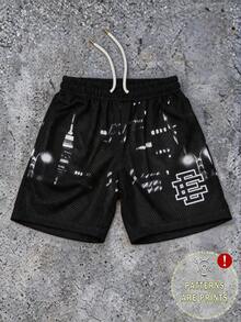 Men's Statement Print Shorts Fashion Designer Patterned Casual Daily Wear Shorts - 彩色 - 查看 1