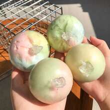 1个手工脆皮蜡纸薄荷巧克力挤压球,感官减压玩具,清脆声响,超柔软挤压感,可释放情绪,适合办公室、家庭和日常减压。 - 均碼隨機 - 查看 4