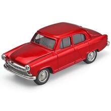 Modelo de coche de aleación Volga GAZ-21, modelo de coche de juguete de Metal fundido a presión, simulación de recoger regalos de Hobby, decoraciones de escritorio para vehículo clásico, 1:43 - caja plateada - Ver 9