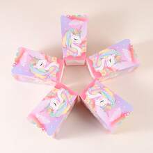 Rainbow Unicorn Themed Popcorn Boxes, Disposable Paper Snack Containers With Pastel Floral & Cloud Print, 4.52x2.95" Tall Treat Boxes For Magical Themed Party, Fantasy Celebration, Backyard Gathering, Movie Night, Carnival, Outdoor BBQ, Party Favors, Candy Buffet, Dessert Table Decor, Sturdy Paper Popcorn Holders Multi Size Optional With 10PCS 20PCS 50PCS 100PCS For All Adult Celebration Occasions - Multicolor - View 5