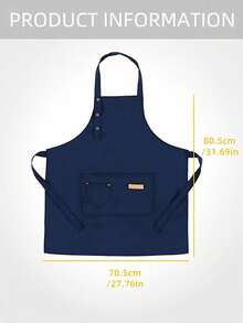 1 chiếc tạp dề nhà bếp chống thấm nước và dầu mỡ, có túi, làm từ polyester và chống bám bẩn, thích hợp cho gia đình, nhà hàng, thủ công mỹ nghệ, làm vườn, nướng thịt, trường học, quán cà phê, tạp dề nam và nữ (màu xanh), một món quà Giáng sinh. - Nhiều màu - Xem 7