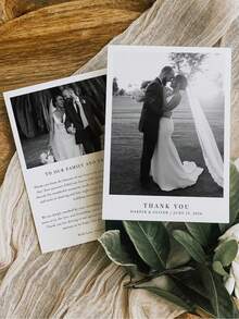 1/5/10pcs Custom Wedding Cards, Wedding/Person Invitations, Party Invites, Postcards, Greeting Cards, Keepsake Cards, Personalized Memory Cards. - A - View 2