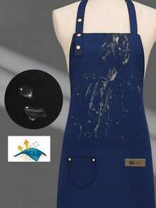 1 chiếc tạp dề nhà bếp chống thấm nước và dầu mỡ, có túi, làm từ polyester và chống bám bẩn, thích hợp cho gia đình, nhà hàng, thủ công mỹ nghệ, làm vườn, nướng thịt, trường học, quán cà phê, tạp dề nam và nữ (màu xanh), một món quà Giáng sinh. - Nhiều màu - Xem 5