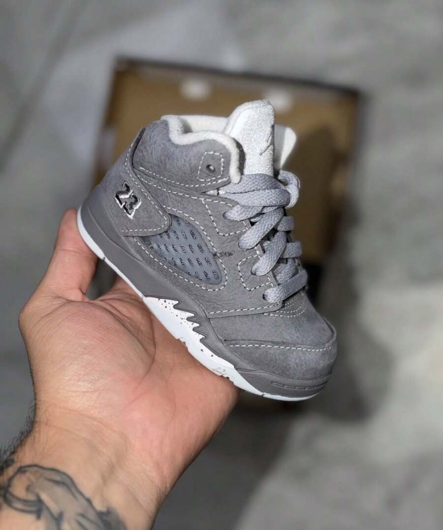 Nike Air Jordan 5 Retro TD 'Wolf Grey' 2026 Toddler 440890-002 - Grey - View 1