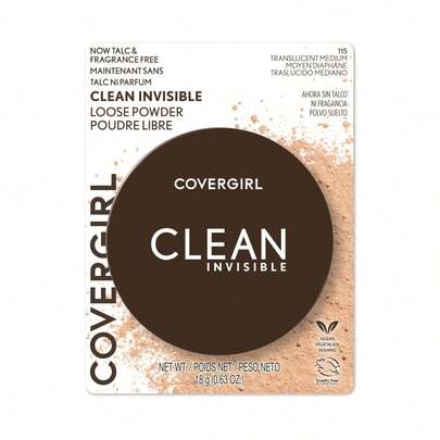  COVERGIRL Invisible Loose Setting Powder - Vegan Formula - Translucent Medium, 20g (0.7 Oz)