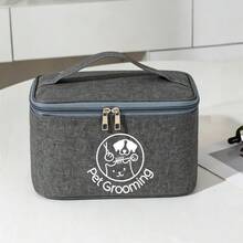 Pet Grooming Minimalist Line Art Print Storage Bag, Large Capacity Beauty Tool Organizer Box - Multicolor - View 3