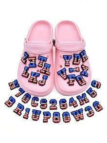 36 piezas de Letras y Números para Decorar Zapatos, Accesorios Decorativos DIY Adecuados para Regalos de Vuelta a la Escuela para Estudiantes, Decoración de Agujeros de Zuecos Calados, Versátil y Casual - Multicolor - Ver 6