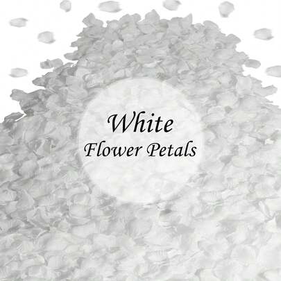 800 片白玫瑰花瓣、人造花瓣、婚礼花卉装饰订婚派对、卧室 500/1500/2000/4000/10000 片、婚礼装饰、家居装饰、房间装饰