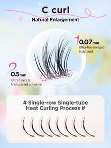 36pcs Glue-Free False Eyelashes - Bird Series - Mischievous Animal Series - Camera-Ready Big Eye Style, Travel Pack, Curled Segmented Natural Look Cartoon Eyes, MR.WISH - C - View 6