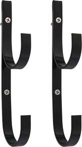 U.S. Pool Supply Pool Pole Hanger - 2 Black Aluminum Pool Hooks For Poles - Equipment Fence Hook For Nets, Skimmers, Leaf Rakes, Vacuums, Vacuum Hoses, Telescopic, Attach Accessories, Holder Organizer - ColorA - View 1