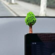 Car Interior Miniature Landscape Decor, Small Potted Plant - Tree - View 10