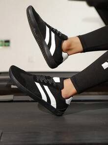 Herren neue Tennisschuhe, unisex Paarschuhe, atmungsaktive Sportschuhe mit Gummisohlen für Outdoor-Wanderungen, Schnürschuhe mit niedrigem Schaft für Lässig, Wandern, Klettern, Fitness, Outdoor-Sport, Tennis, geeignet für Frühling, Sommer und Herbst - Schwarz - Übersicht 6