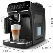 Philips 3200 Series Fully Automatic Espresso Machine Black LatteGo - View 10