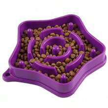 Pet Slow Feeder Bowl For Small Dogs Puzzle Feeder For Petite Dogs Anti-Choking Slow Eating 350ML Capacity  Small Size - Màu tím - Xem 8
