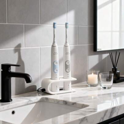 1pc Electric Toothbrush Holder/Dryer Bathroom Storage Organizer