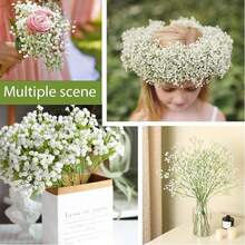 Bó hoa baby's breath nhân tạo 10/30 bông, hoa giả dùng trang trí ngày Valentine, cô dâu, đám cưới, nhà cửa, nhà hàng, phòng ngủ, ngày lễ, tiệc sinh nhật, sân vườn ngoài trời. - trắng - Xem 6