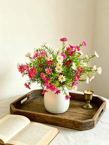4 pezzi di fiori di margherita artificiali, decorazione floreale finta, bellissimi fiori decorativi per la stanza, adatti per la decorazione della casa, la decorazione del soggiorno, la decorazione del tavolo, la decorazione della stanza, la decorazione del matrimonio, la decorazione del giardino, la decorazione della festa - Multicolore - Visualizzare 8