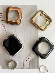 Ốp lưng mềm, khung rỗng, bảo vệ đồng hồ tương thích với Apple Watch Ultra 11 10 SE 9/8/7/6/5/4/3/2/1. Tương thích với Apple Watch Smart Watch 40 MM 41 MM 42 MM 44 MM 45 MM 46 MM 38MM 49 MM. Chất liệu TPU mềm dẻo, siêu mỏng, chống sốc, chống trầy xước, chống va đập, trọng lượng nhẹ, cảm ứng nhạy. (Không có kính) Tương thích với dành cho cả nam và nữ. - Vàng hồng - Xem 9