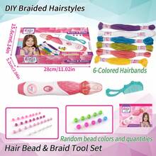 女孩DIY編髮珠子套組 - 包含8種珠子顏色、6種髮圈顏色、捲髮棒、編髮梳、彩色橡皮筋。幫助孩子在派對上創造創意髮型。適合作為生日/節日禮物或派對贈品。適用於6歲以上男孩女孩 - 彩色 - 查看 13