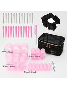 Bộ 51 món máy uốn tóc cỡ lớn màu đen, bao gồm kẹp tóc, que uốn tóc tự dính, lược, dây buộc tóc, túi đựng, bộ máy uốn tóc, máy uốn tóc kiểu dáng rộng, máy uốn tóc có kẹp. - Nhiều màu - Xem 6
