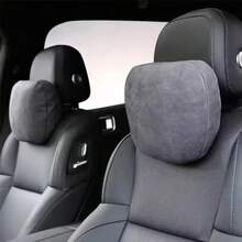 Almohada cervical y lumbar universal ajustable de diseño suave para reposacabezas de coche, Clase S - borgoña - Ver 2