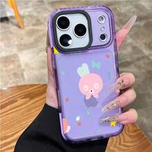 インスタ風 ワンポイント レディース スマホケース 17pro Max/17pro/17/11/12/13/14/15/15Pro/15PluS/15Pro Max/16/16Pro/16PluS/16Pro Max/MIN/X/XR 対応  デュアルカラー TPU 傷防止 衝撃吸収 パーティー用  インスタ映え 大人上品 プレゼント - 明粉 - チェックする 2