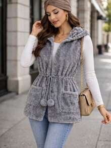 Women Overcoats - Dark Grey - View 1