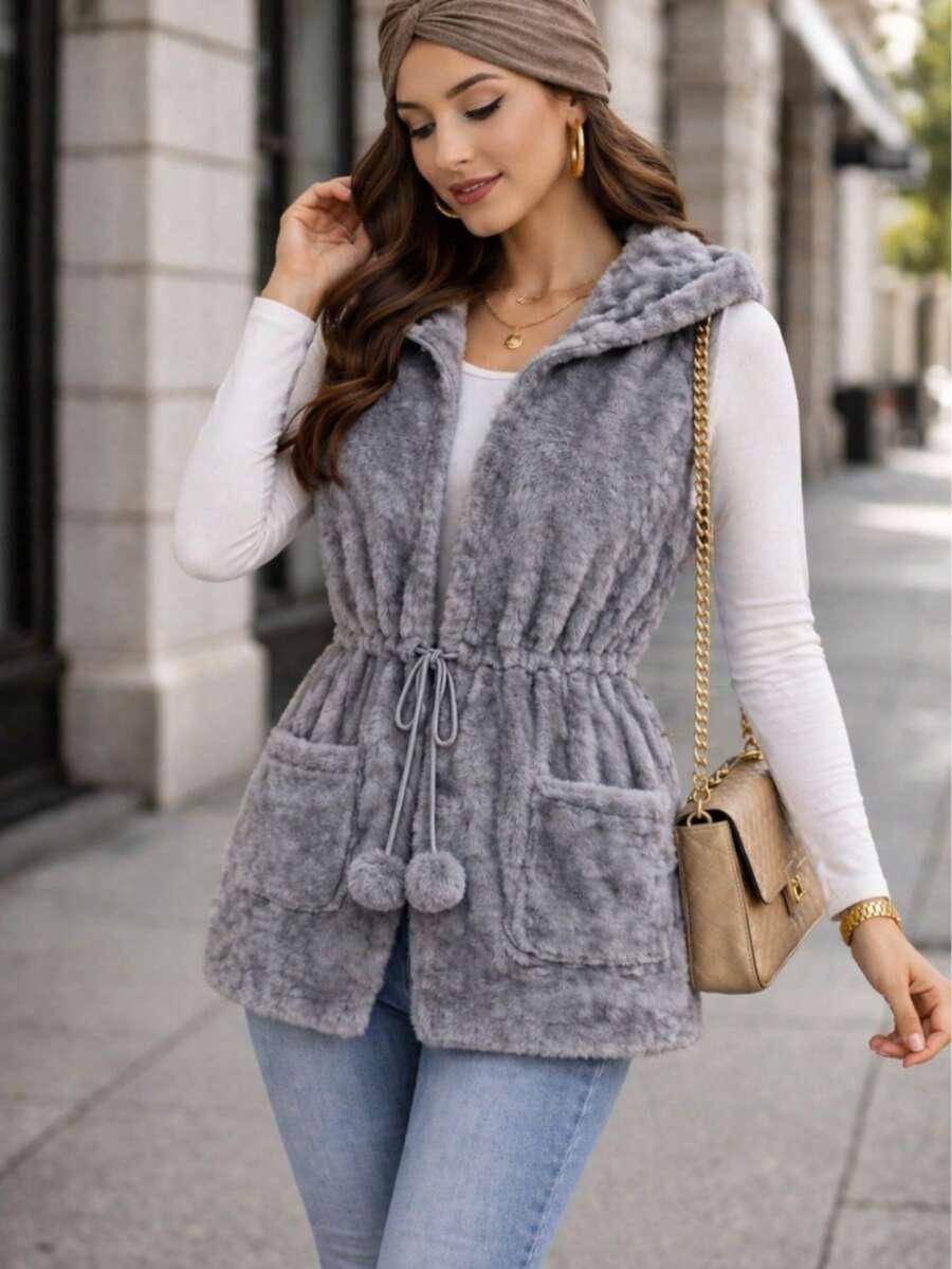 Women Overcoats - Dark Grey - View 1