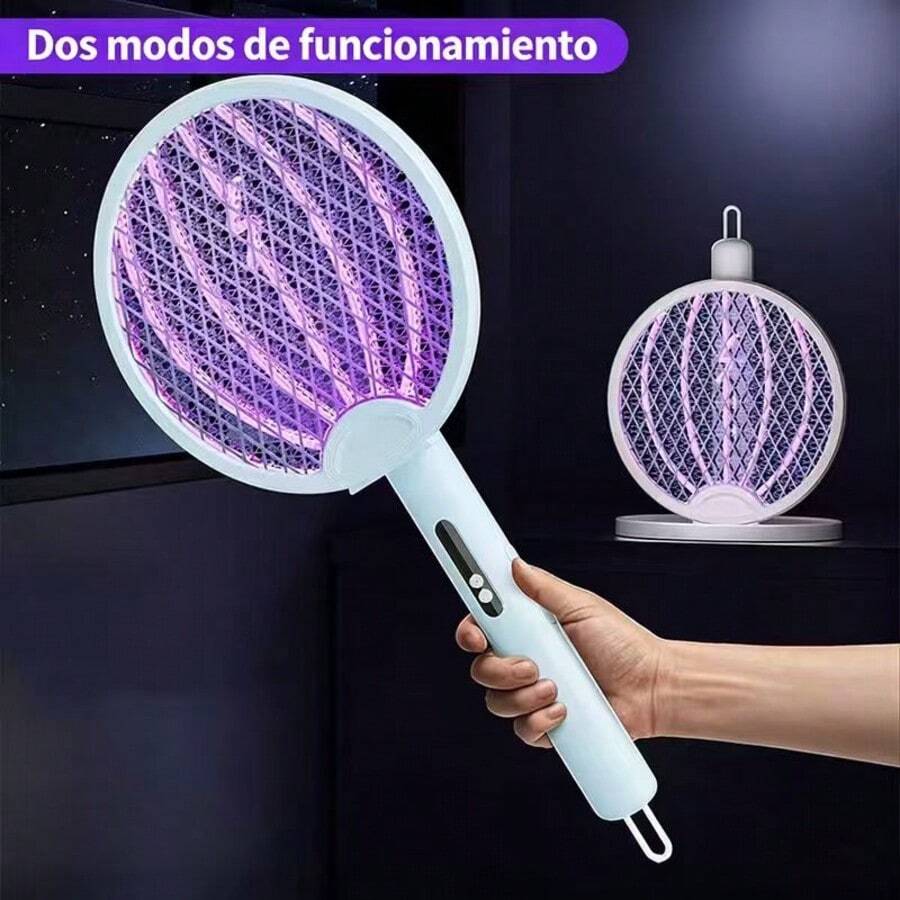 Raqueta elctrica,Anti-Insectos Recargable,Raqueta Eléctrica Mata Mosquitos,Matamoscas de interior y exterior de para plagas de mosquitos y moscas