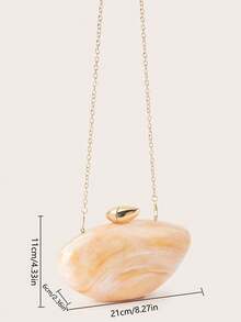 Bolso de noche de acrílico de moda, bolso de hombro y cruzado con cadena larga de metal y color degradado de lujo para mujeres, adecuado para fiestas, galas y otras ocasiones, regalo perfecto para chicas de fiesta, damas, novias. Aplicable para fiestas, bodas, bailes, banquetes y otras ocasiones - Multicolor - Ver 8