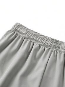 Quần short thể thao nữ nhanh khô, kiểu dáng thường ngày, có lưới thoáng khí ở hai bên, thích hợp cho chạy bộ, tập thể dục, yoga và mặc hàng ngày. - Xám - Xem 5