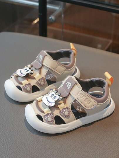 Unisex Baby Sandals, Summer New Casual Closed-Toe Non-Slip Children's Soft-Sole Toddler Beach Shoes
