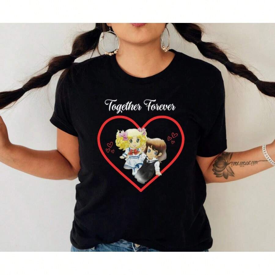 Candy Candy Anime Together Forever T-Shirt - Hitam - View 1