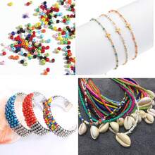 5280pcs 3mm Glass Seed Beads In 24-Compartment Box, Bohemian Style, DIY Jewelry Making For Bracelets, Necklaces, Earrings, Keychains, Crafts, Fashion Gifts - Multicolor - View 6