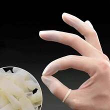 10個/50個裝一次性乳膠指套，透明防滑保護指套，適用於電子工作/美甲/家用防水防污指套，多用途保護套，手工DIY指套，一次性乳膠指套，透明防滑指套，電子工作保護指套，美甲防水防污指套，家用指套保護套，防靜電指套，家居用品，家用商品 - 手指款 - 查看 10