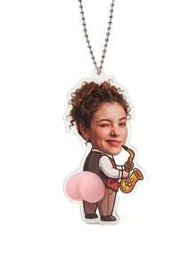 Llavero de foto de retrato personalizable, adecuado para amigos, parejas, colgante decorativo para mochila, amuleto decorativo para equipaje - Grupo A - Ver 13