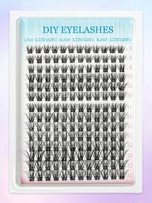 544pcs/600pcs D Curl DIY Eyelash Cluster,Mix Cluster Eyelashes, 0.07mm D Curl 8-16mm Mixed Natural Eyelash Extensions, Super Thick And Lengthening Cluster Eyelashes, Curly Single Eyelashes, Thin And Lengthening Eyelashes,Lengthening And Cartoon-Like Appearance Eyelashes, Suitable For Beginners At Home200pcs Extra Thick False Eyelashes - D - View 14