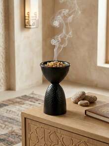 Elegant & Fashionable Aromatherapy Burner, Luxury Hammered Metal Design Incense Holder, Sophisticated Aroma Diffuser, Home Decor In Silver/Gold/Black - Hand-hammered Pattern - View 16