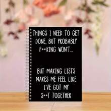 Funny Spiral Notebook For Task Organization - "Things I Need To Do" Humorous Design, Ideal For Colleagues And Friends, Work Notebook - D - View 4