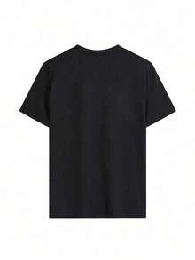 Playera manga corta con estampado de Corazon - Negro - Ver 2