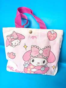 SANRIO New Canvas Handbag For Students, Portable Lunch Bag For Work, Versatile Small Tote Bag For Outings - Back-to-school Bag - View 15