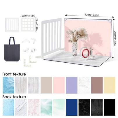 9pcs Photography Backdrop Boards - 18 Patterns, Cardboard Desktop Background Set, Suitable For Jewelry, Food Etc. - Includes Storage Bag, Small Size 16" X 11.5", Jewelry Display | Pattern Backdrop | Cardboard Background, Jewelry Making Supplies